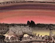 aquar-ve 11-5x15 couchant rose rochers noirs BB 9-03
